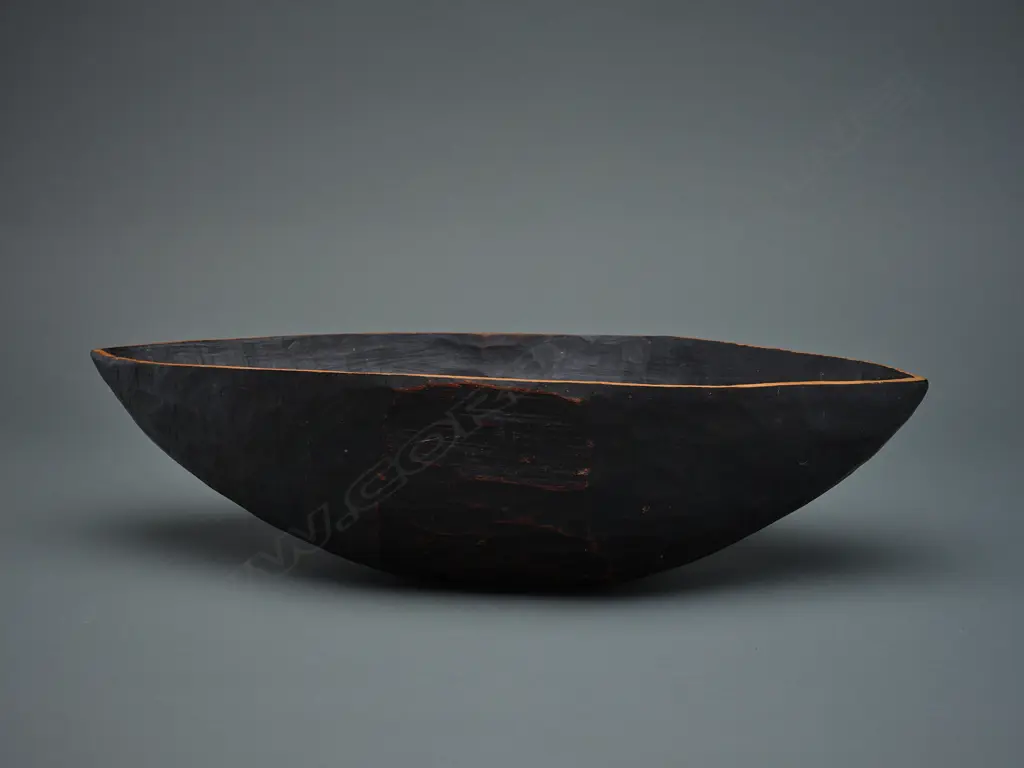 Possibly Indonesian wood/black stain bowl, Image 1++